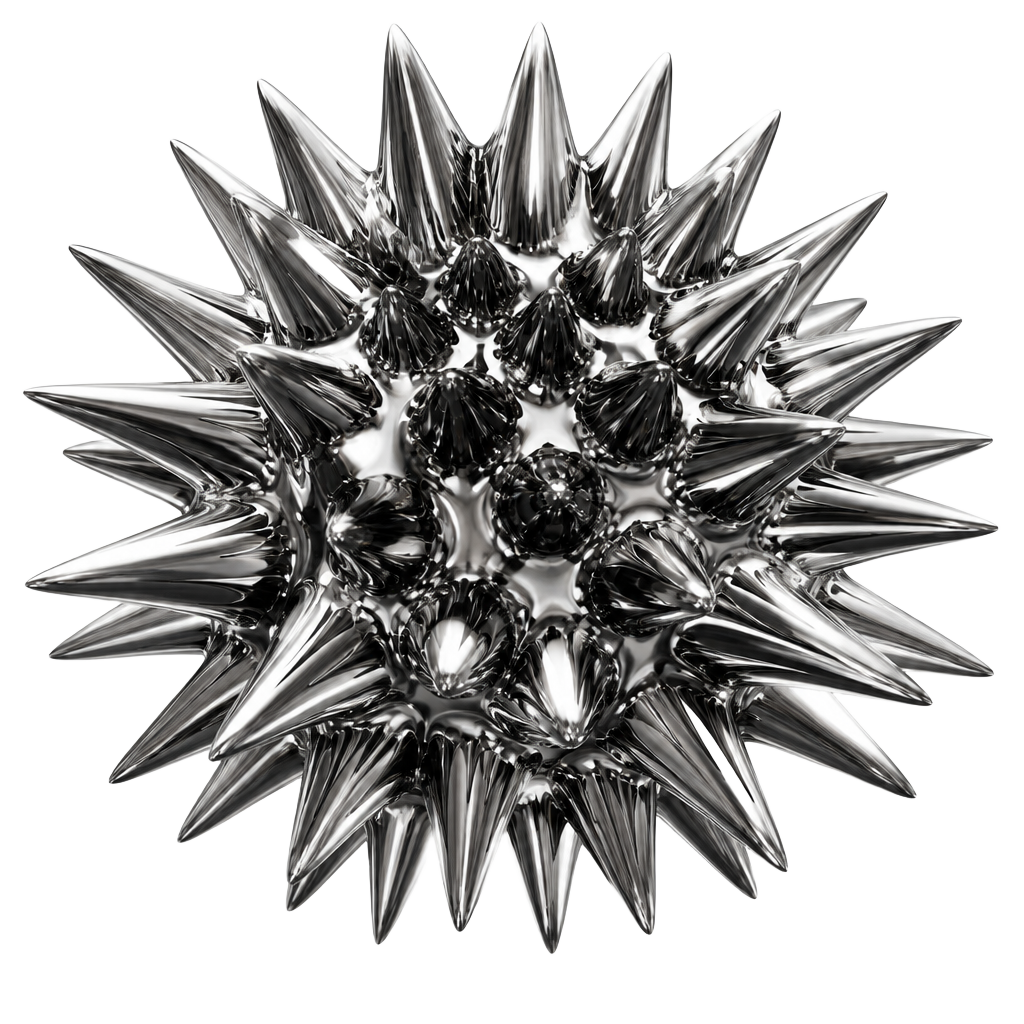 Ferrofluid orbital shape reacting to magnetic field
